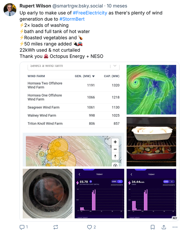 User smartrgw on Bluesky describing all the uses of the Free Electricity hour