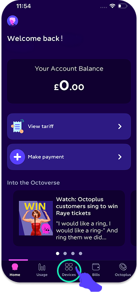 A screenshot of the Octopus Energy app.