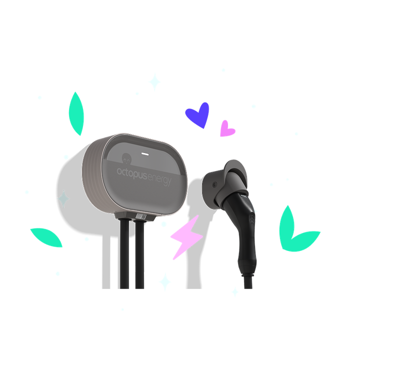 Octopus charger from side angle to show the pivot holder