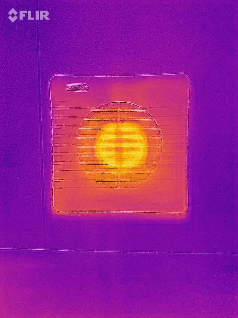 An image of an extractor fan left on