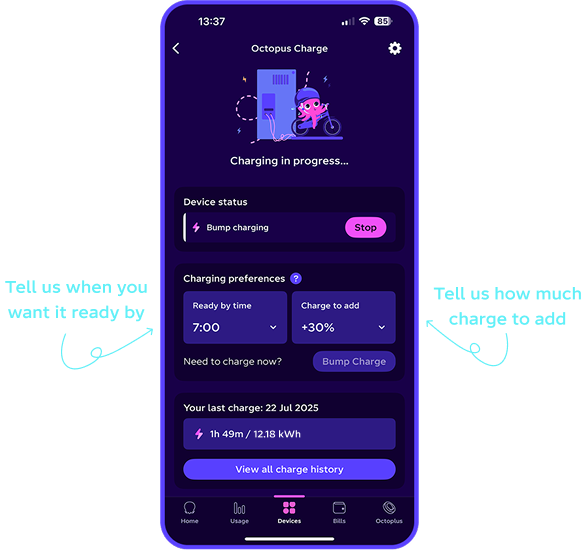 Octopus app EV