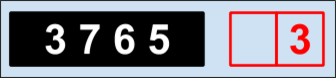 An image of a digital imperial meter, with 4 white digits and one red digit