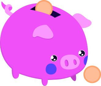 Piggy bank illustration for savings