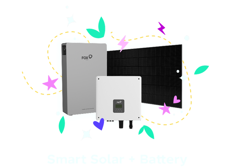 Solar panels and Fox battery and inverter