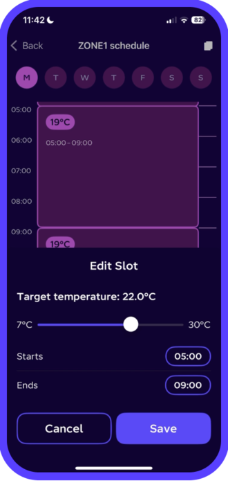 Illustration of a phone showing the schedule mode.