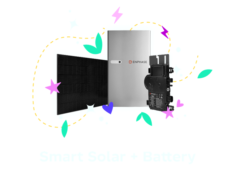 Solar panels and Enphase battery and microinverters
