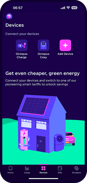 A screenshot of the Octopus Energy app.