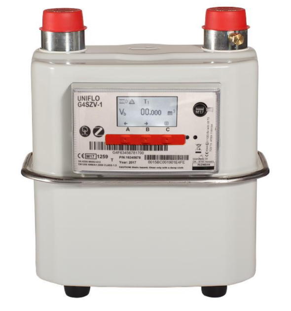 The display of an Aclara gas meter