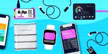 Various colourful electronics