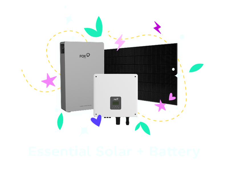 Solar panels and Fox battery and inverter