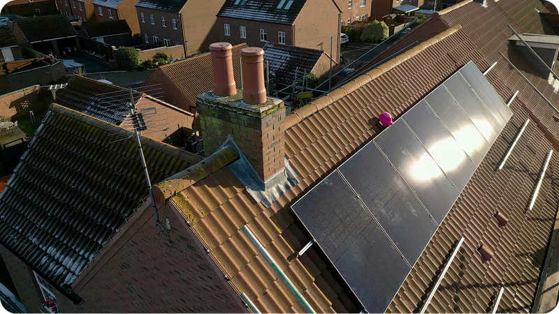 solar panels being installed