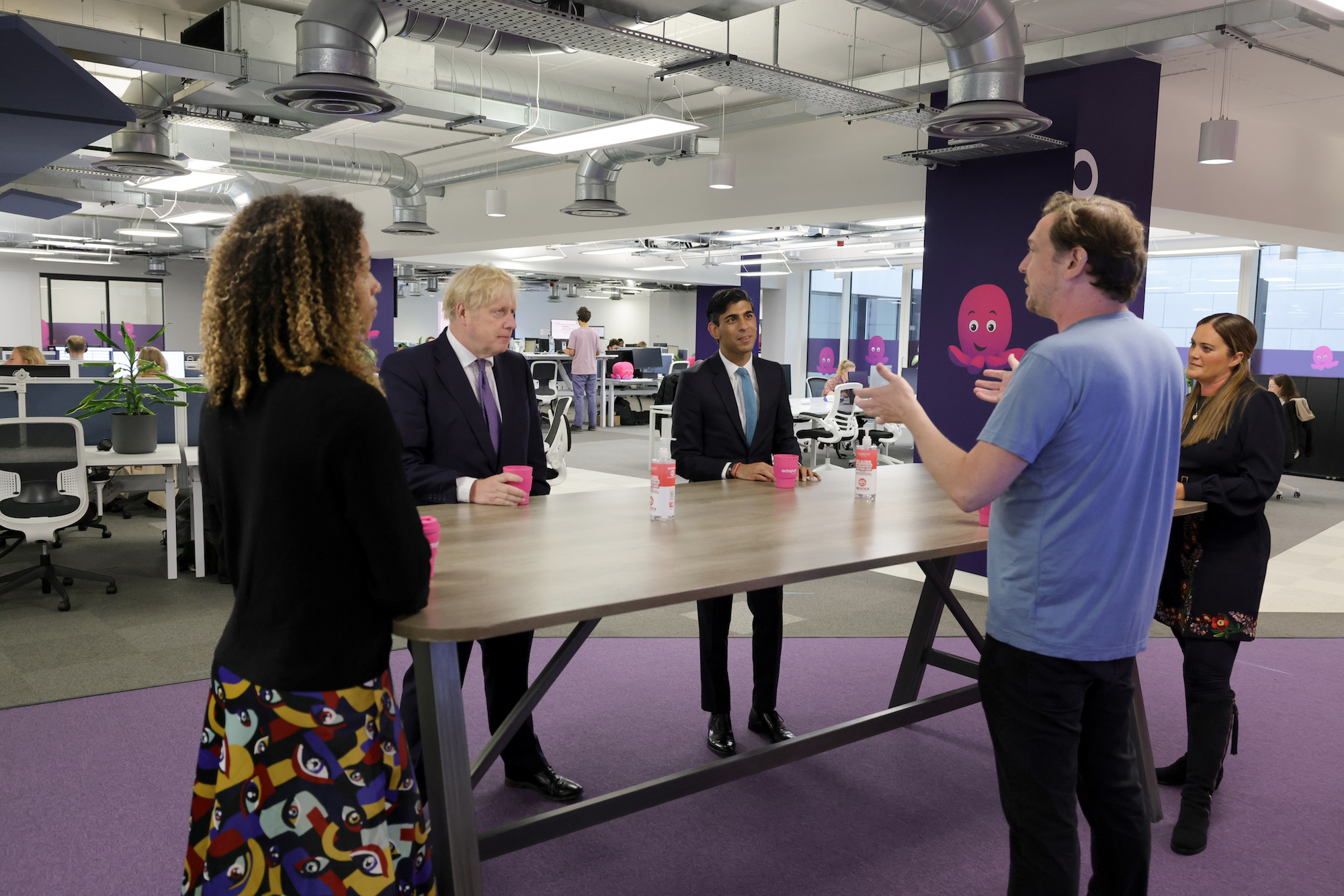 Ruby talking Octopus with the Prime Minister and Chancellor