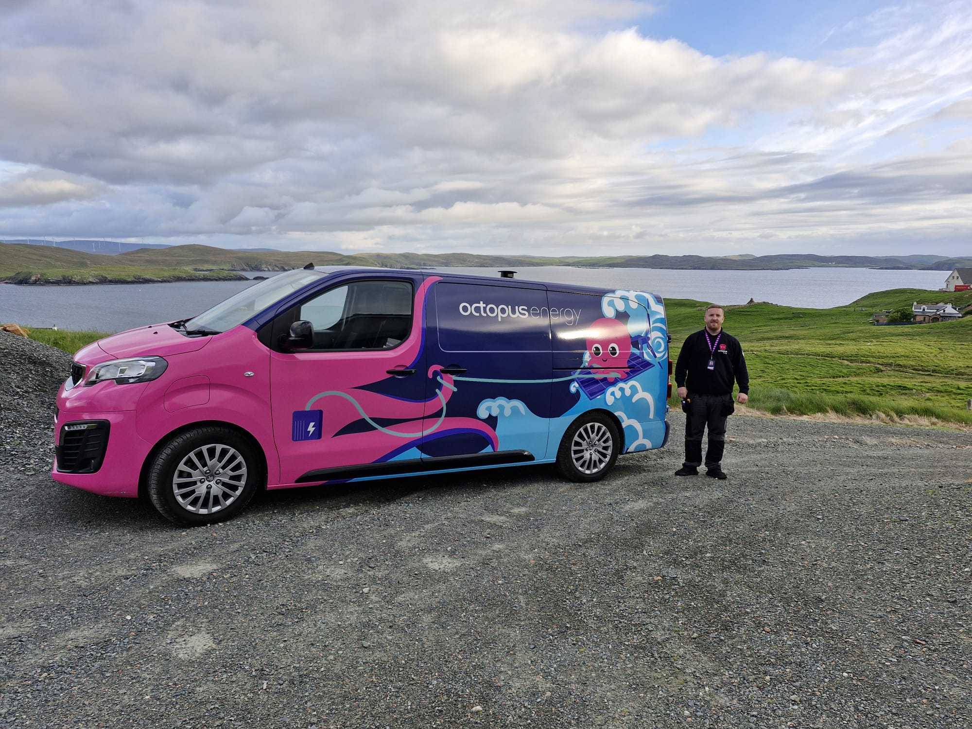 octopus van with employee