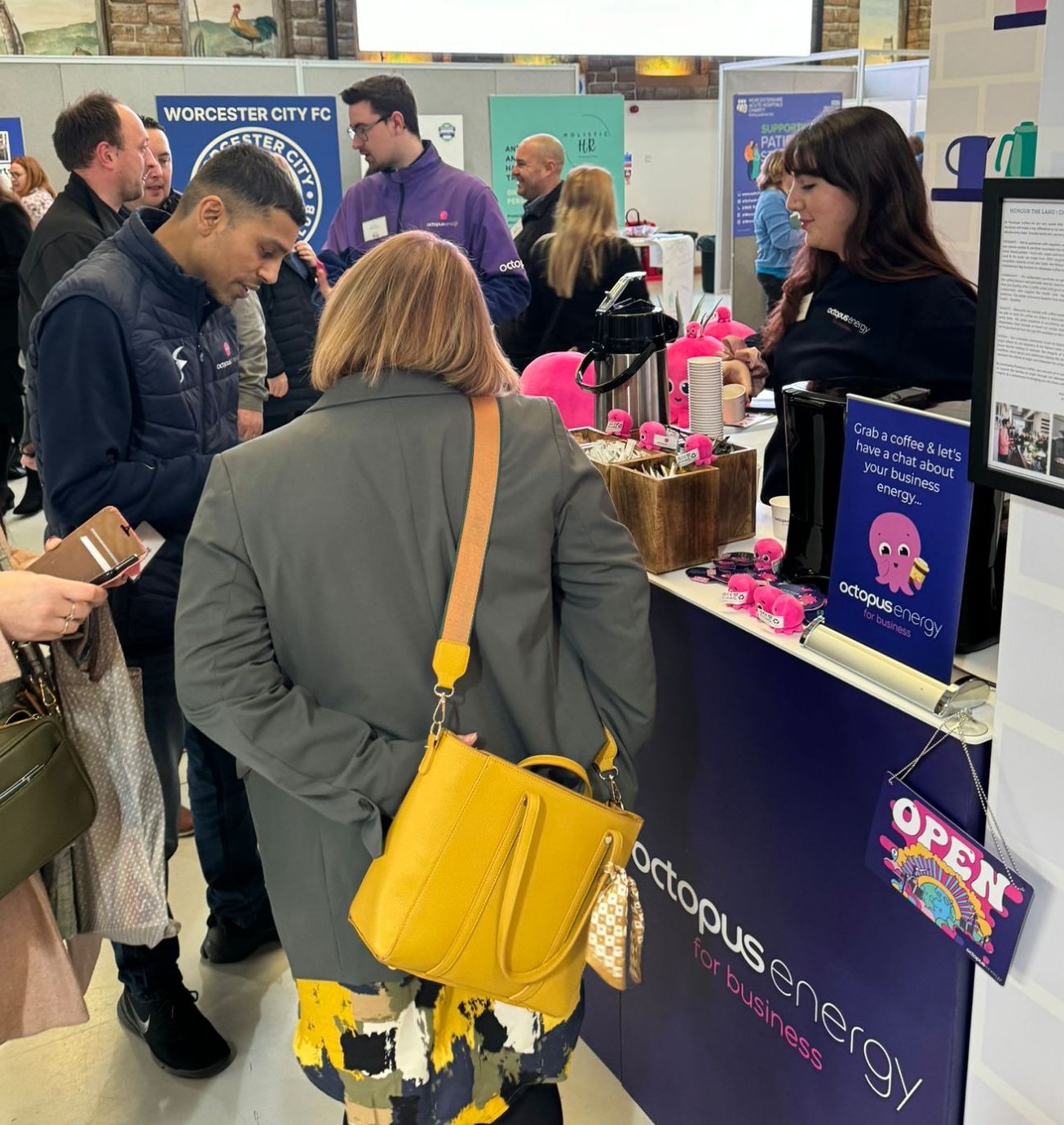 Octopus Energy for Business helping people at an event