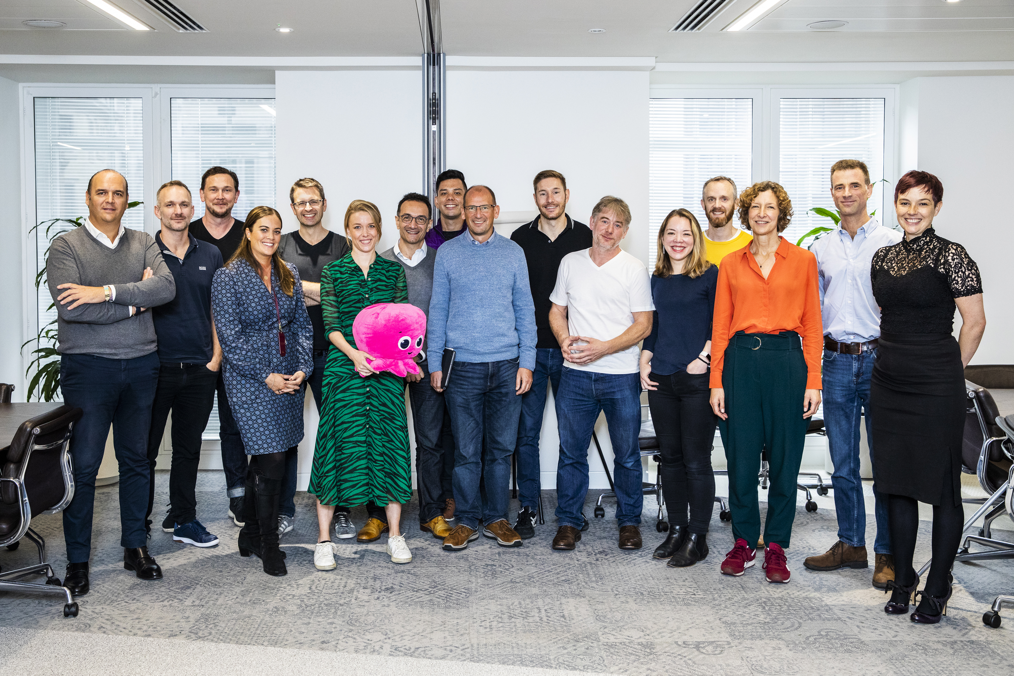 A picture of Zoisa and 15 other senior Octopus team members