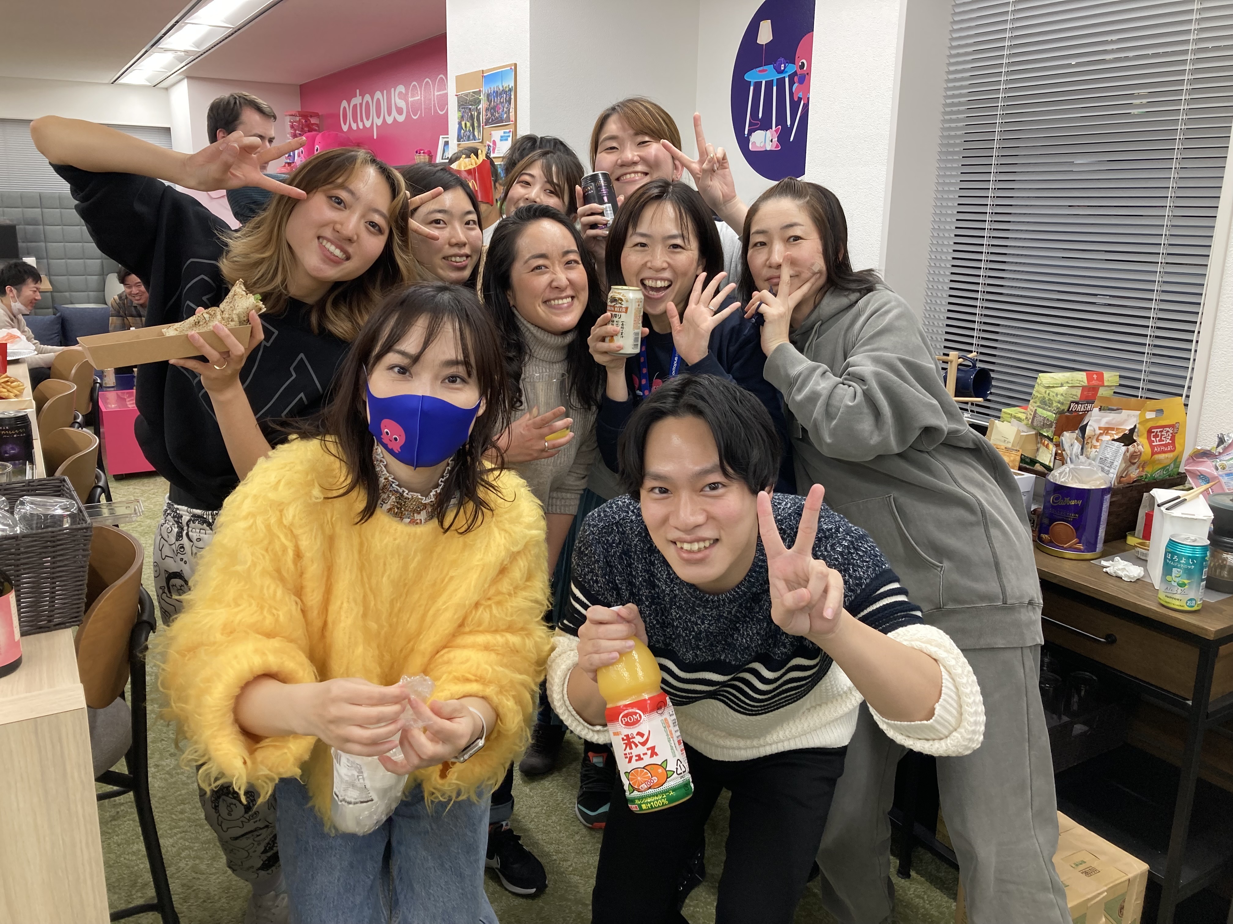 The team in Japan having a little office fun after-hours