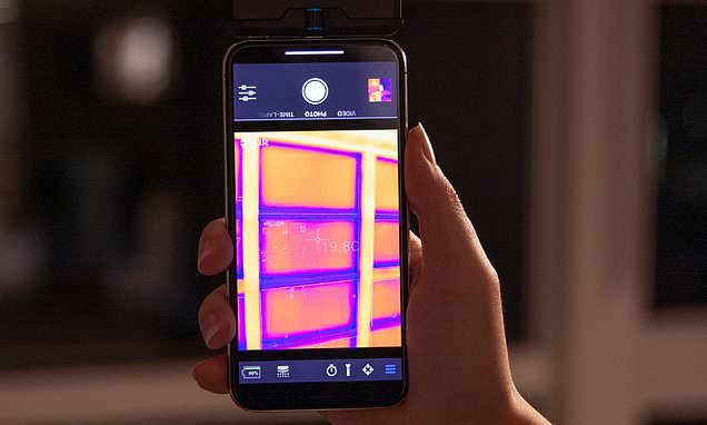 An image of a thermal camera in action