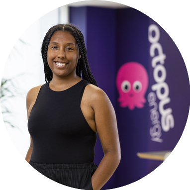 a picture of intern Saron at our london office