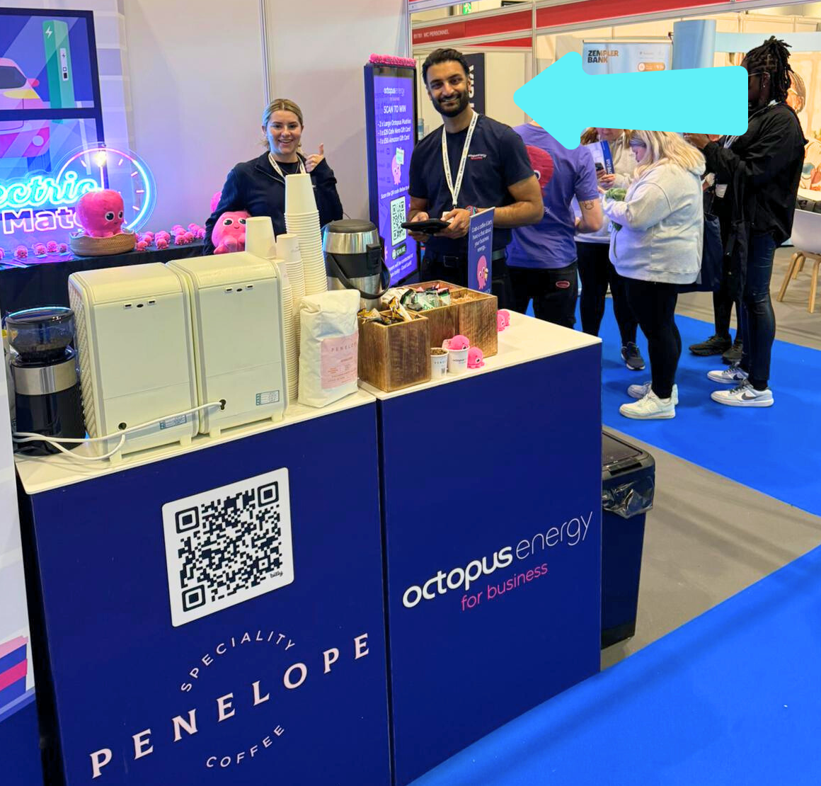 Bhav with the team at a business event