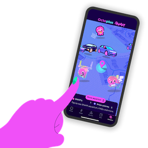 Every 10 minutes, little octopuses (called “Constantine”s) and cars will pop up in your map. Tap on them to catch them and they’ll go straight into your aquarium. Every SNAP! in your aquarium automatically gives you one entry in the draw to win a BYD Dolphin electric car.