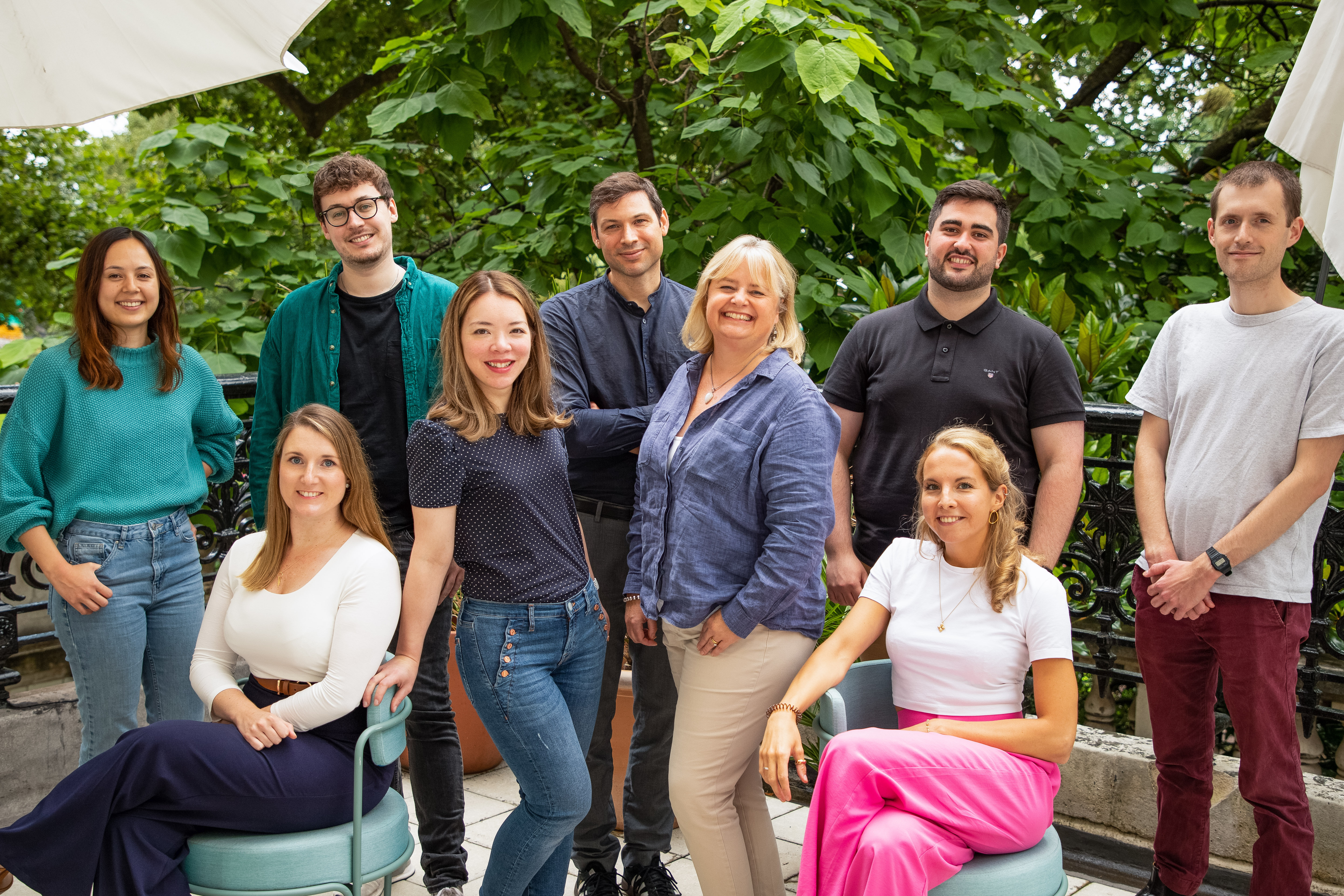 A photo of 9 members of the Centre for Net Zero Team