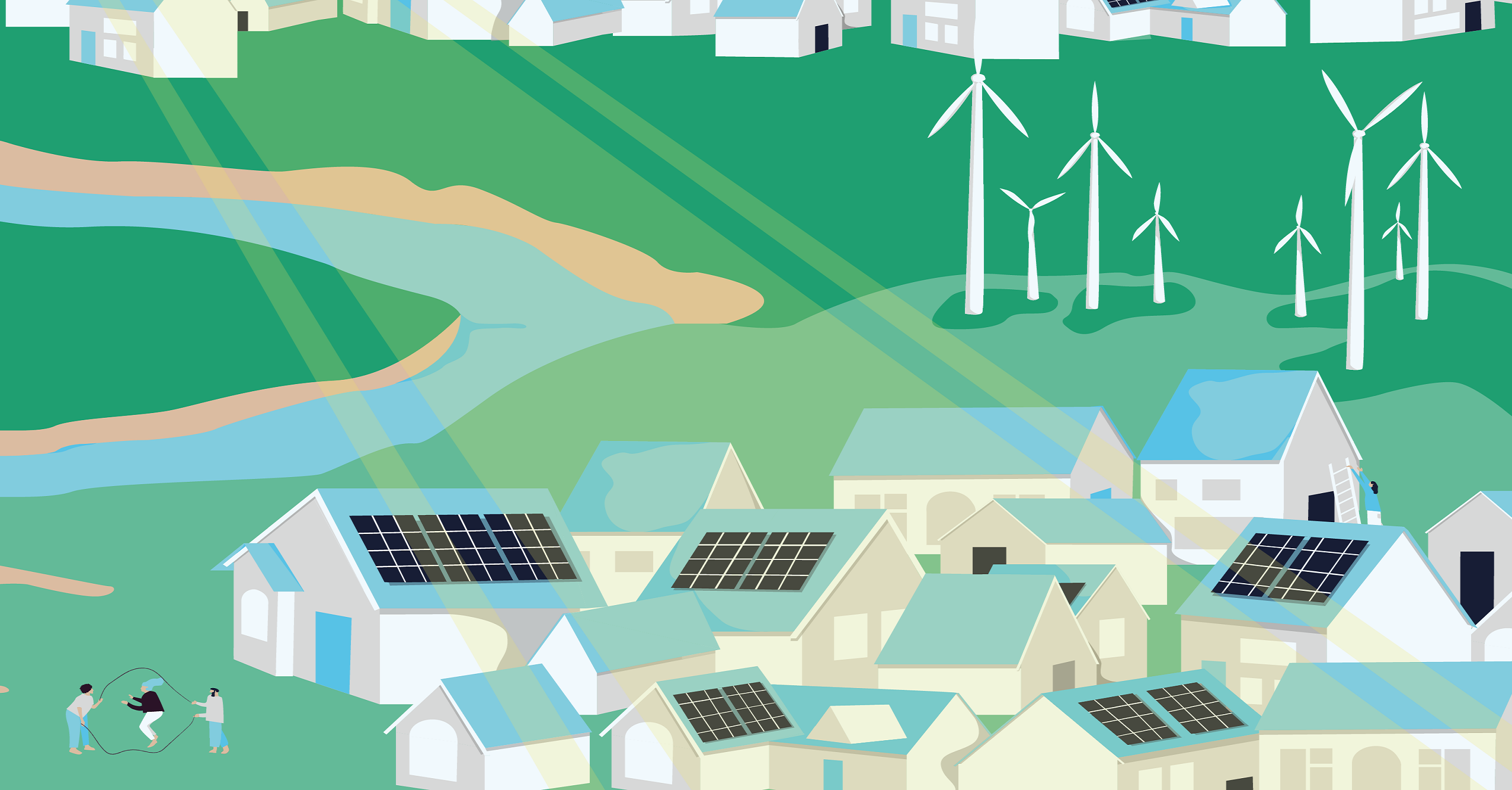 An graphic showing lots of community energy projects