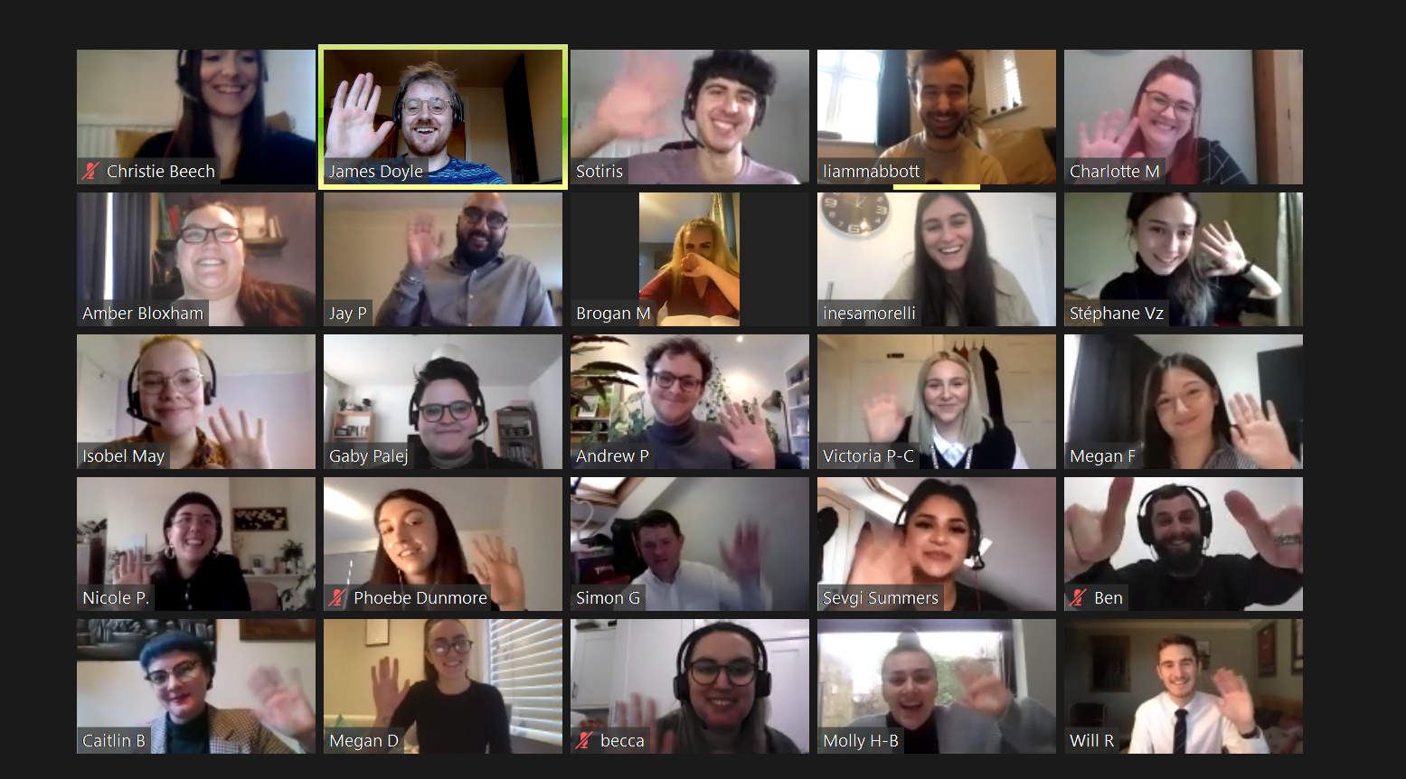 A screenshot of a discovery day meeting!