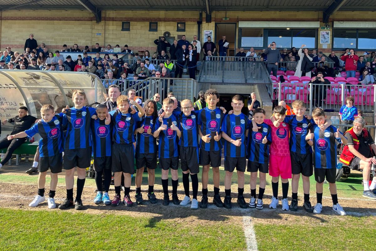 Priory Celtic 1967 U12s at a football match