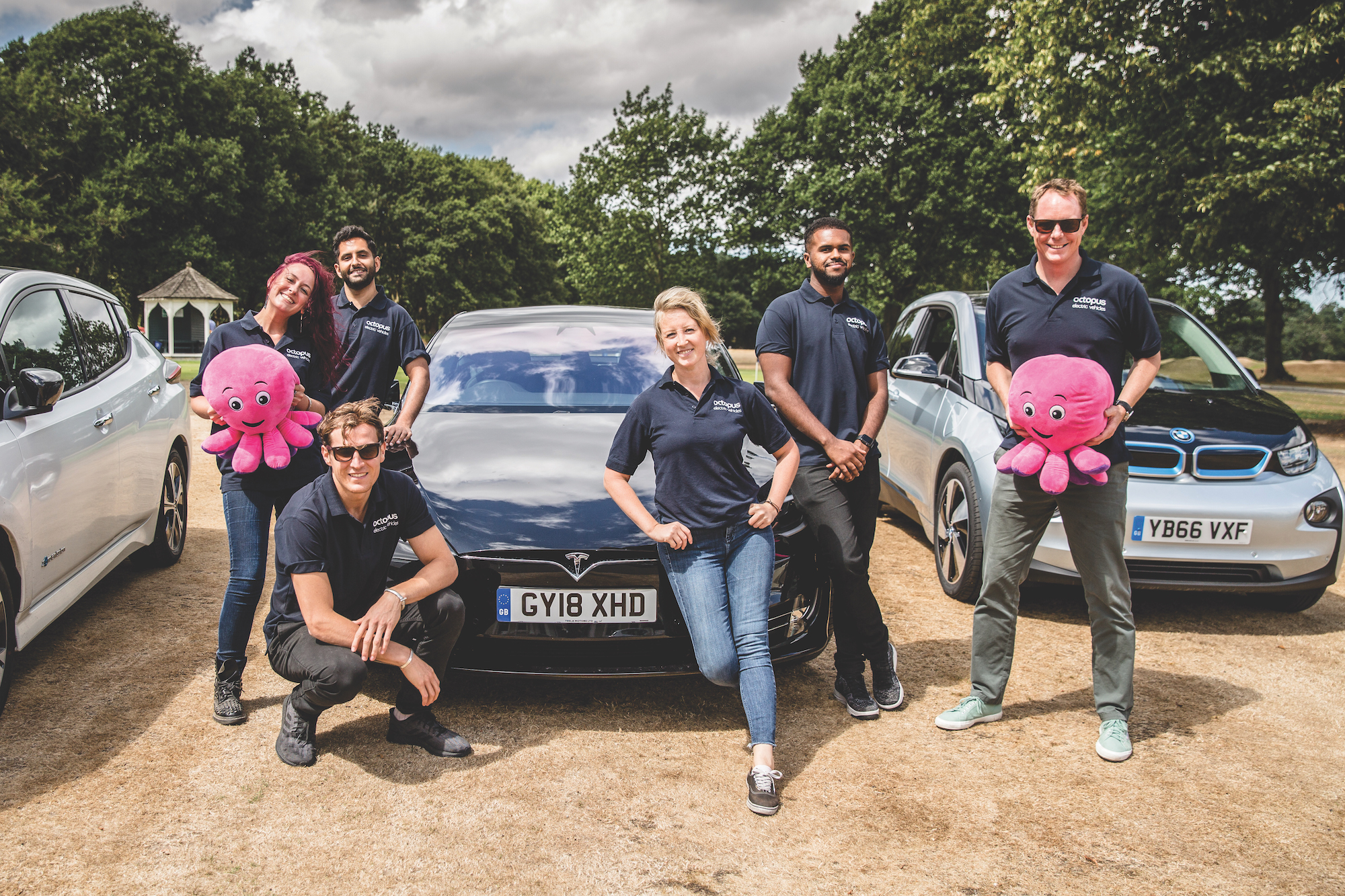 Octopus Energy Services engineers with their electric van