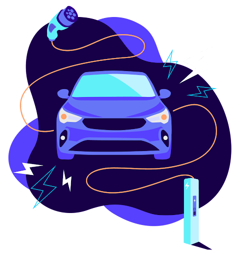 An electric car illustration