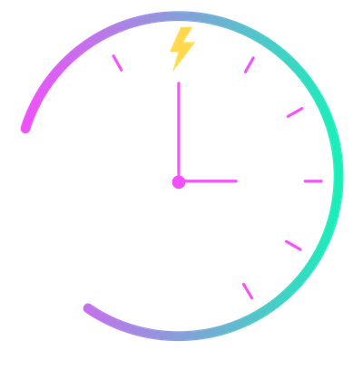 The Electric Match clock logo
