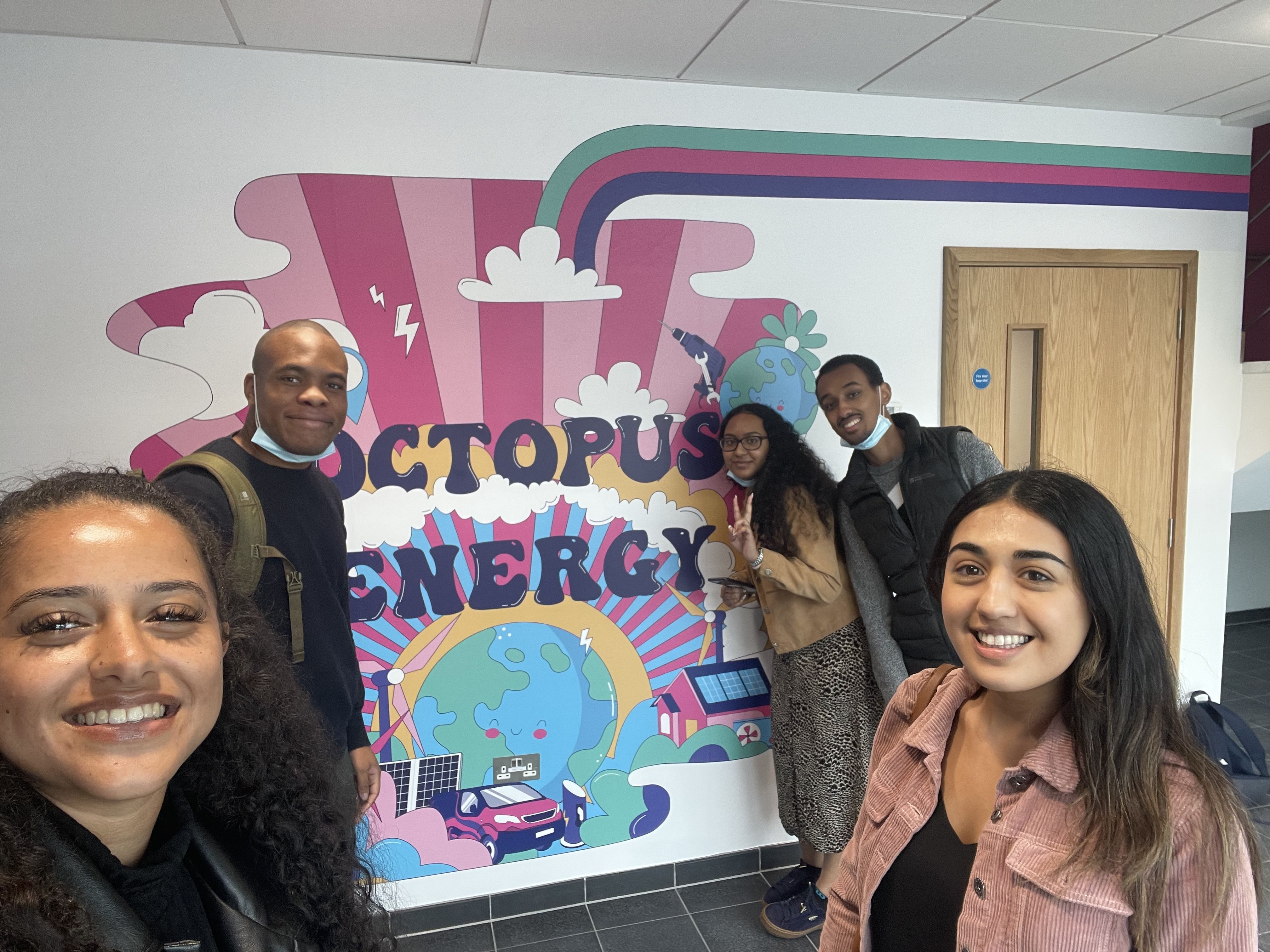 picture of Vania with internship team and interns