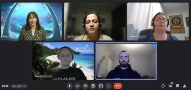 A Zoom Meditation class in session