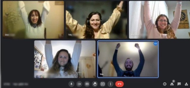 A Zoom Meditation class in session