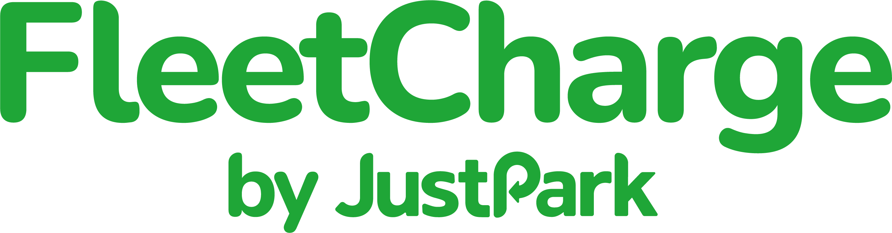 A logo reading 'FleetCharge by JustPark'