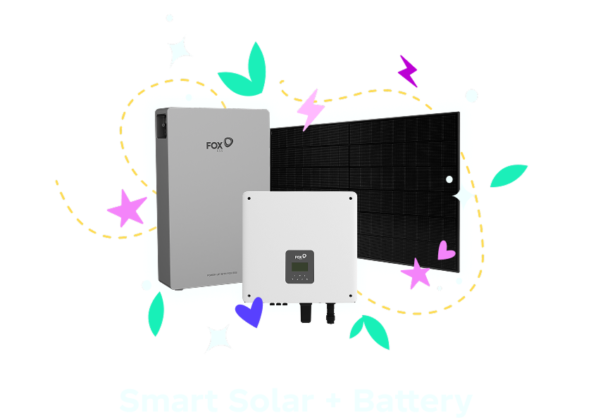 Solar panels and Fox battery and inverter