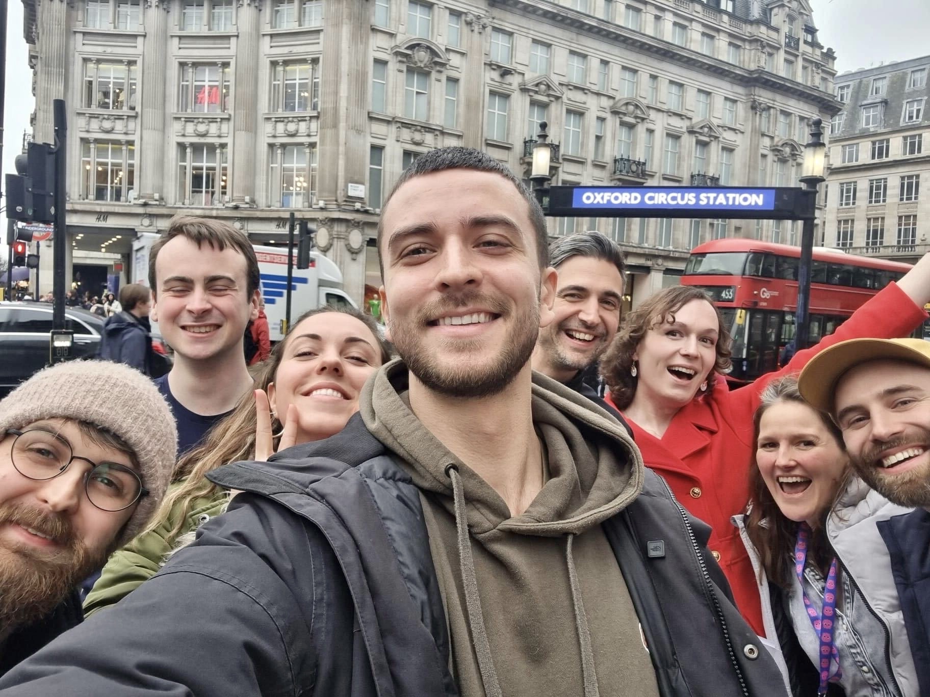 Steph's team on a day out in London