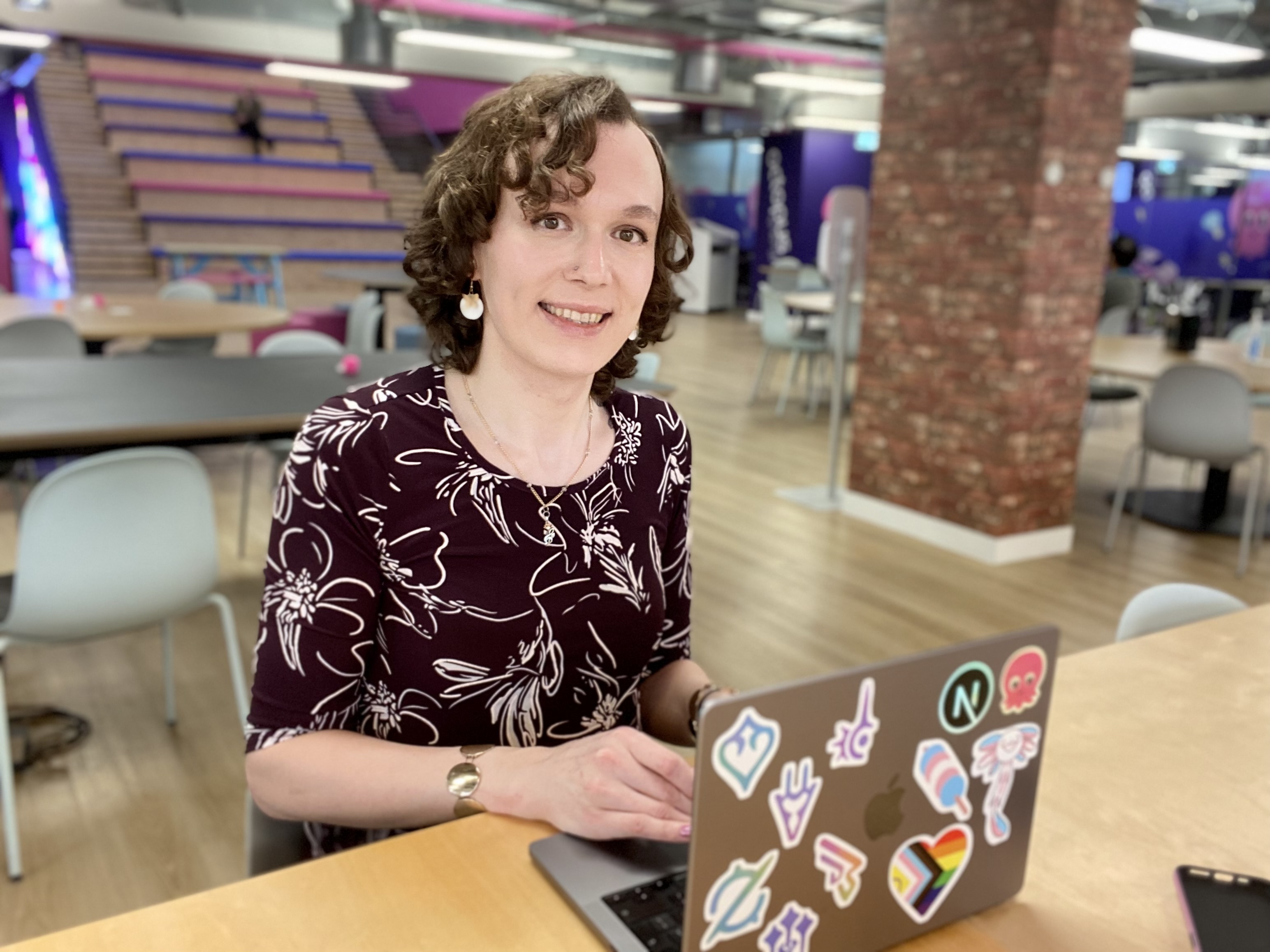 A photo of Steph in the office