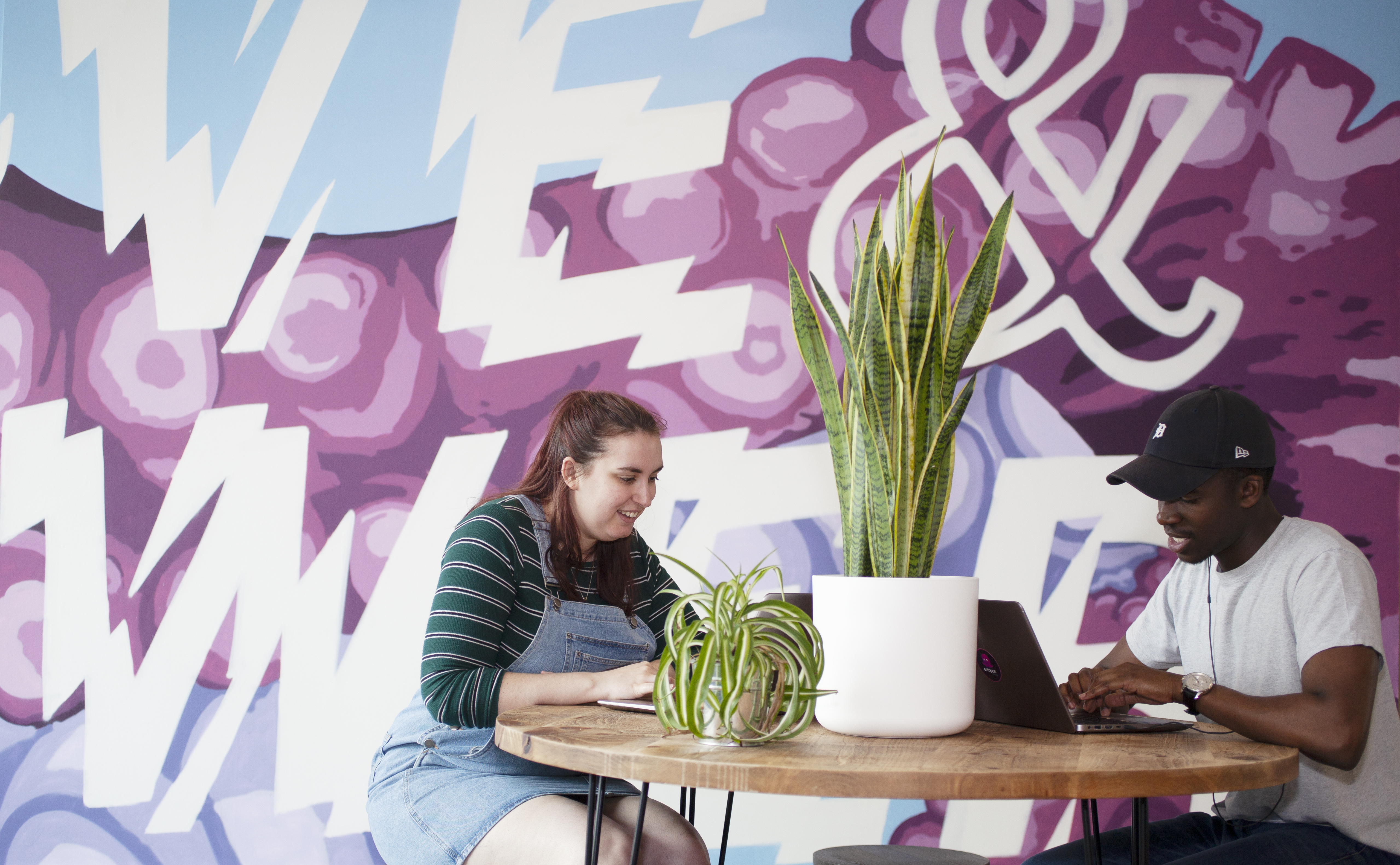 Energy specialists sat on a table in the office