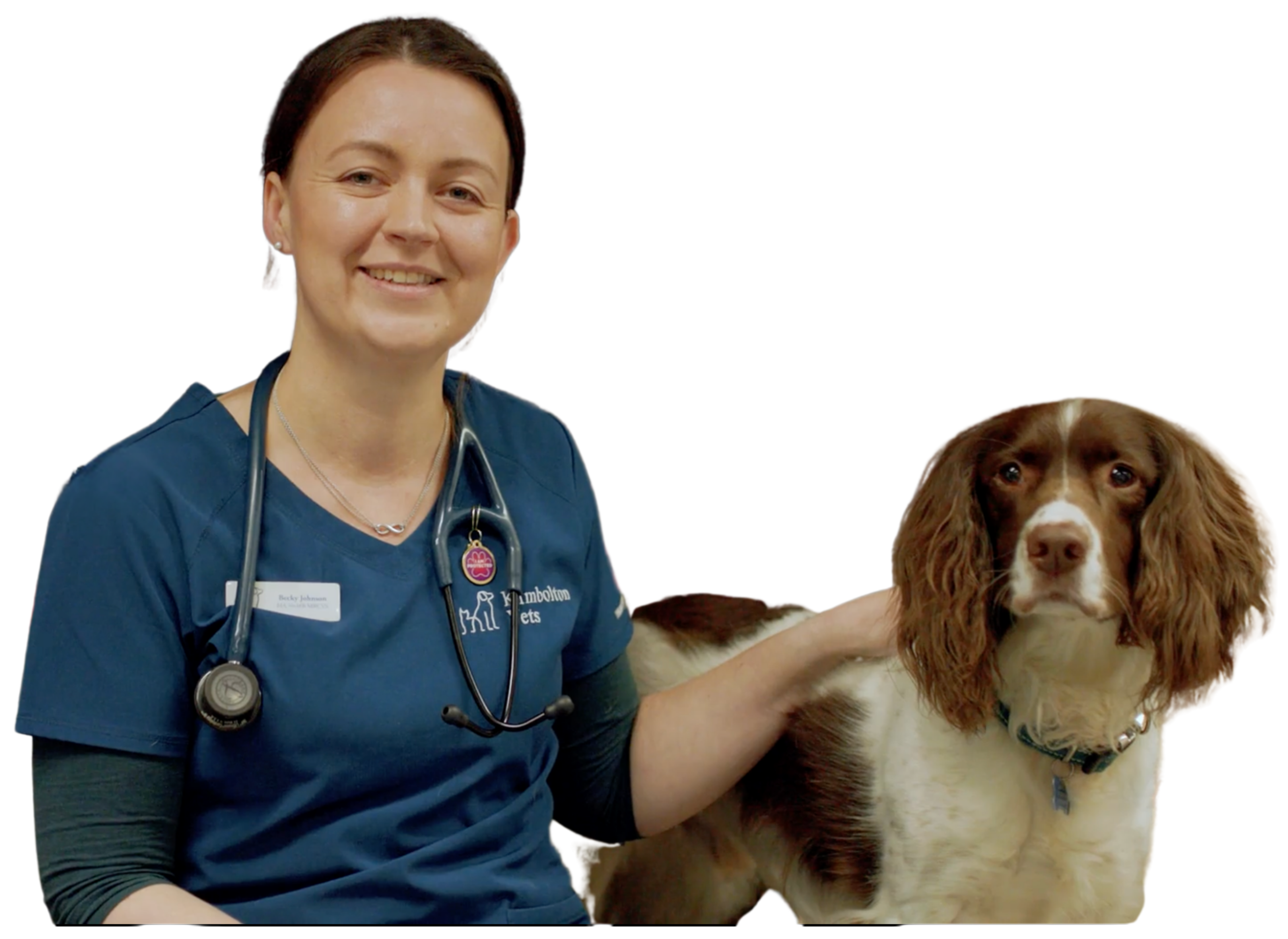 Becky from Kimbolton Vets with her dog Arthur
