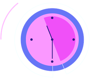A ticking clock graphic