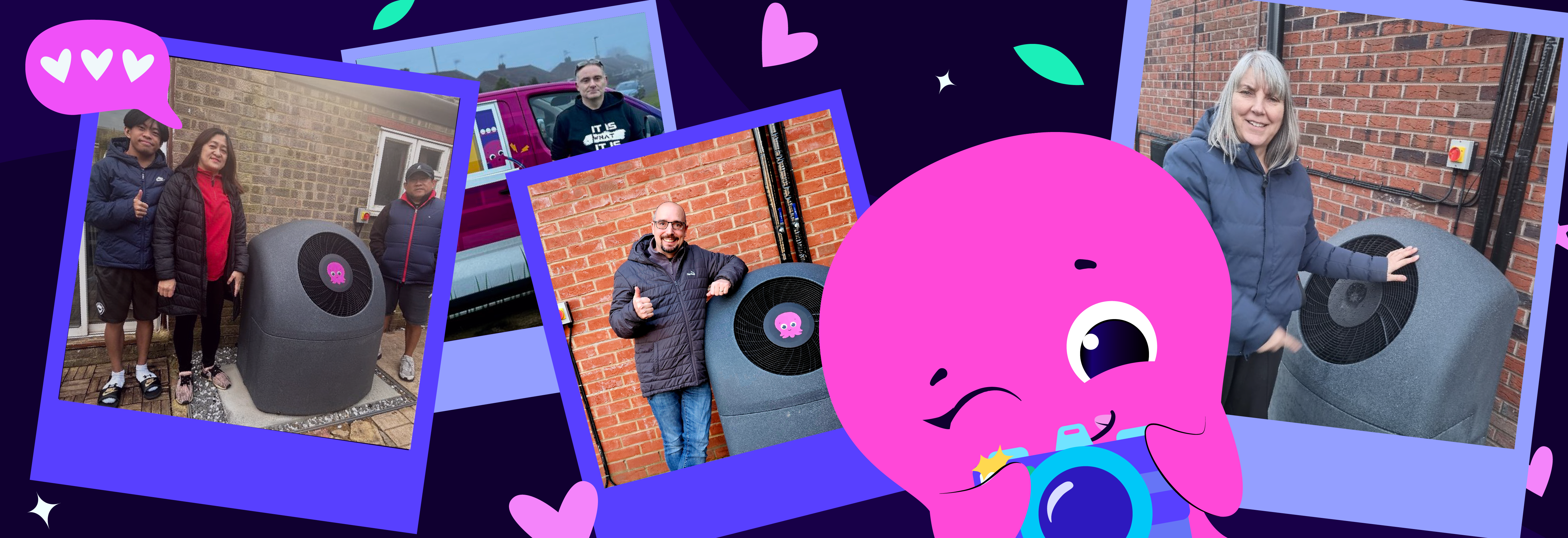 Happy Octopus customers polaroids