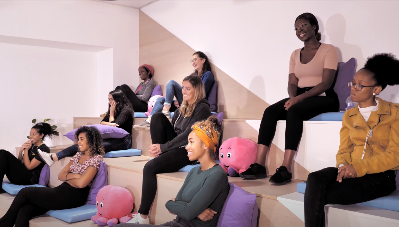 Octopus team listening to a Black Science Matters talk