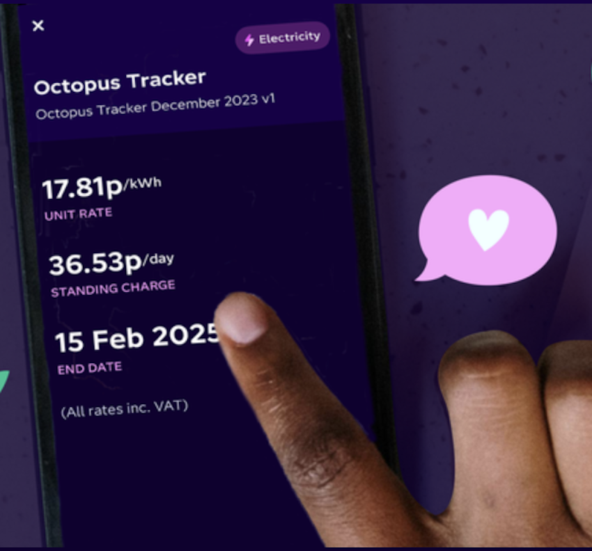 Tracker app showing graph