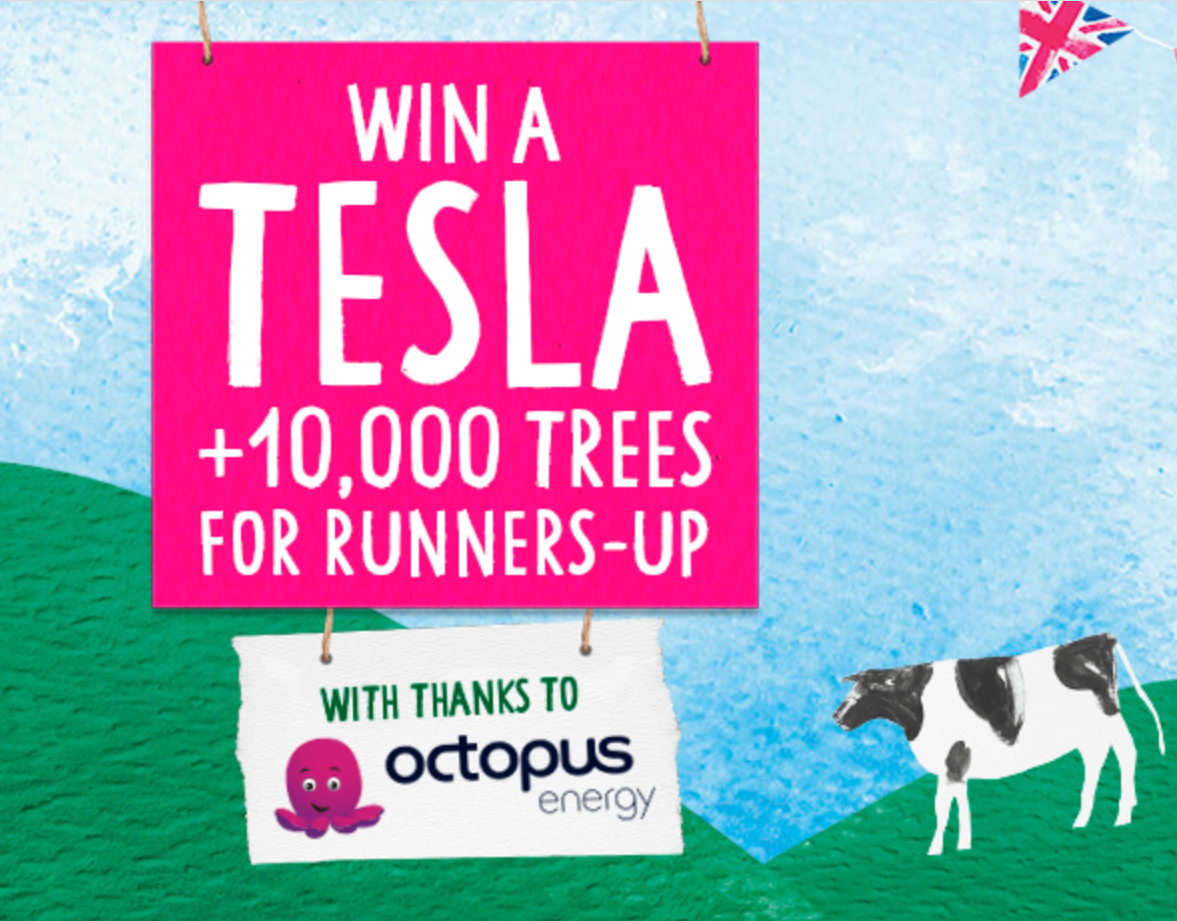 A pot of Yeo Valley Yoghurt with Octopus' imagery on it