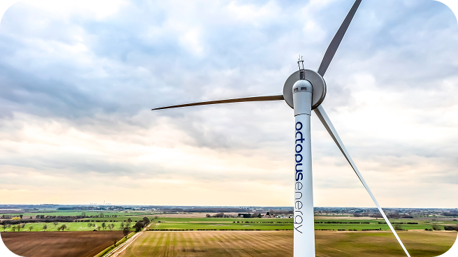 Illustration of Octopus' on win turbine