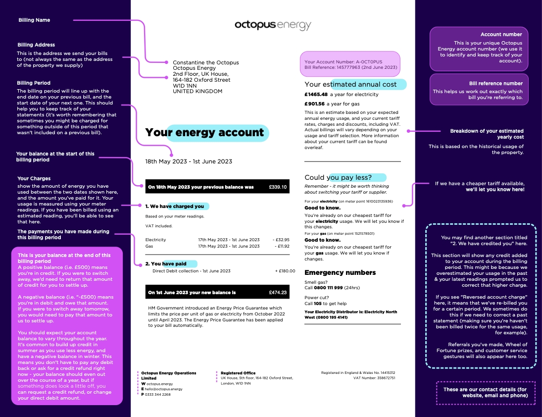 An image of our annotated statement, hyperlinked to the full 3 page statement