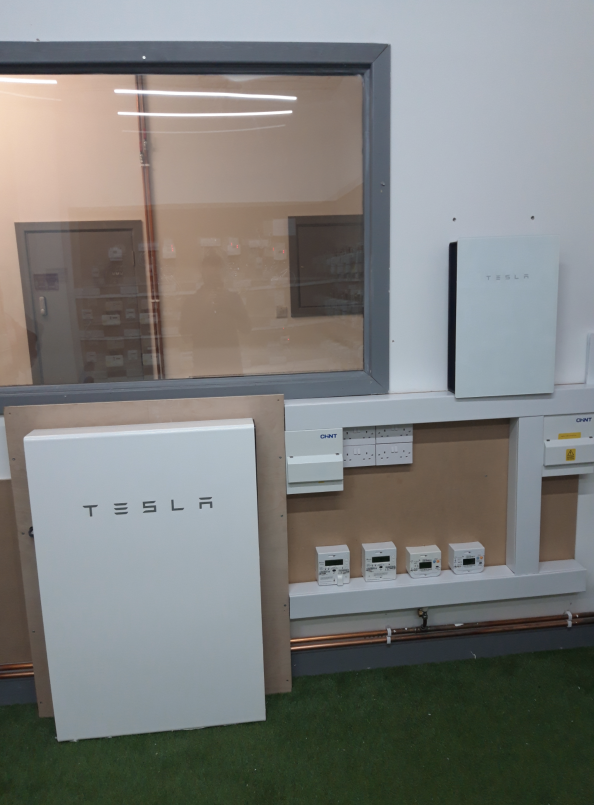 A Tesla Powerwall in a smart energy lab