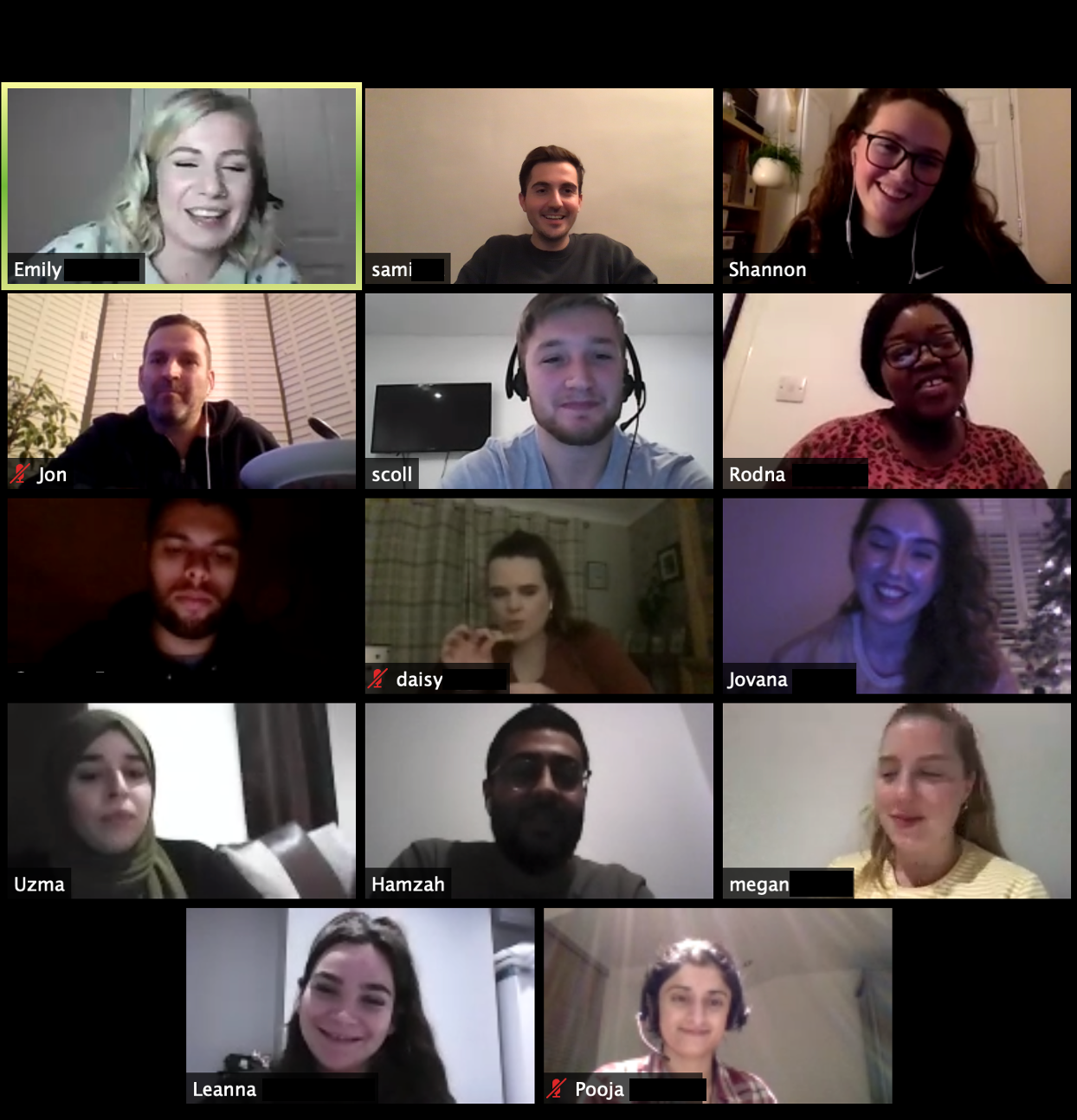 Team Z getting to know each other, 2020 style