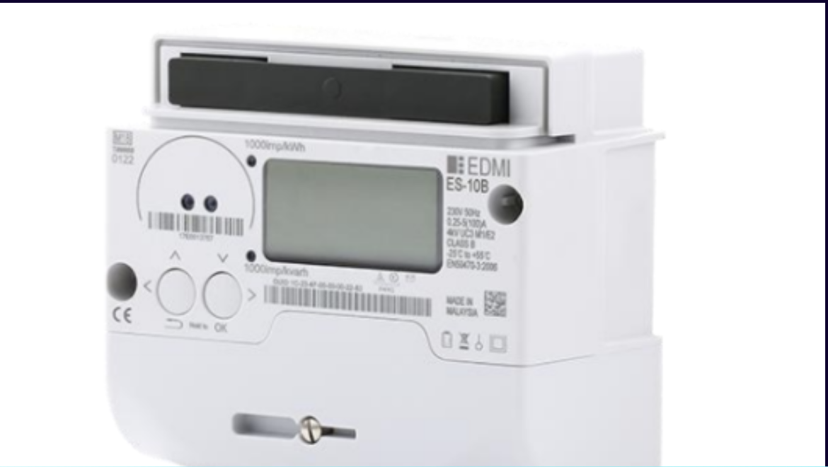 A meter display of EDMI SMETS2 smart meter